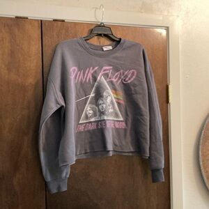 Pink Floyd Gray Crew Neck crop sweatshirt, Iconic Design
